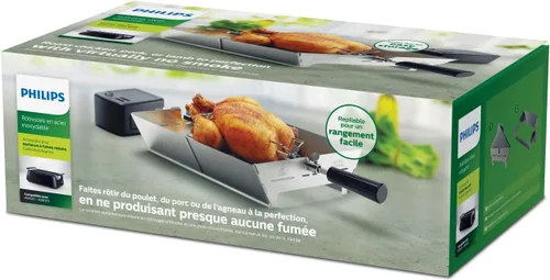 Miniatura 8 de Philips Kitchen Appliances Philips HD6971/00 - Accesorio para asador de parrilla sin humo, acero inoxidable