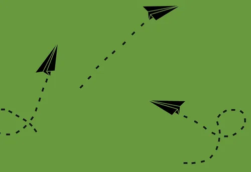 Miniatura 2 de pared decoración habitación Plus más wdpm2514 Paper Airplane Boys – Adhesivo decorativo para pared para decoración, el tráfico azul, 6-Pack