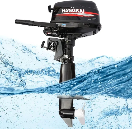 Miniatura 9 de Motor fuera de borda Motor de barco de 4 tiempos, 6.5 HP 4.8KW, motor marino de 123 CC con sistema CDI de refrigeración por aire forzado y arranque