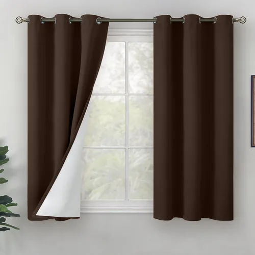 Miniatura 9 de BGment Cortinas opacas cortas de 30 pulgadas de largo, 2 paneles de cortinas 100% de oscurecimiento de la habitación para ventanas pequeñas