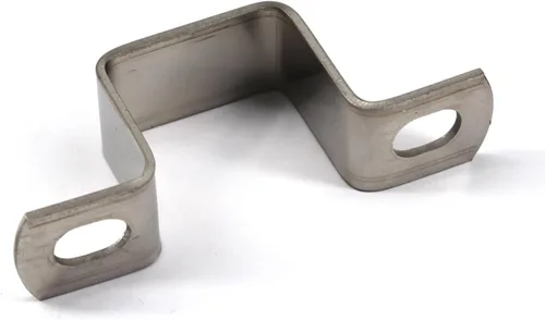 Miniatura 4 de Abrazadera de tubo cuadrada de 1.969x1.969 in de acero inoxidable 304 en forma de U de puntal de conector de soporte de tubo de hebilla de manguera