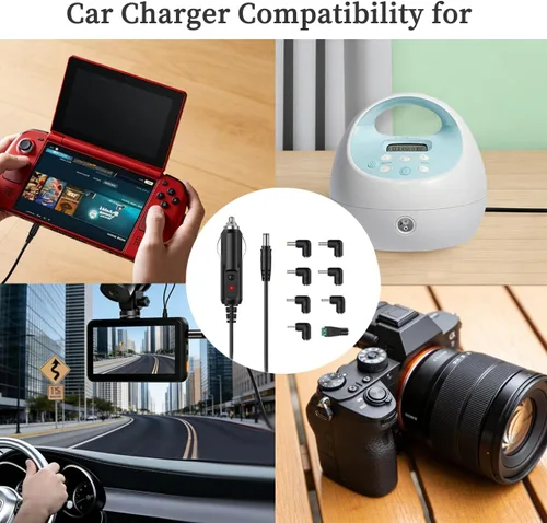 Miniatura 7 de LIANSUM Cargador de coche DC 12V 2A encendedor de cigarrillos compatible con reproductor de DVD RCA portátil, Sylvania, detector de radar láser