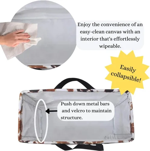 Miniatura 14 de NGIL Bolsa de comestibles reutilizable extra grande plegable de gran tamaño para comestibles, almacenamiento, picnic, playa, Estampado