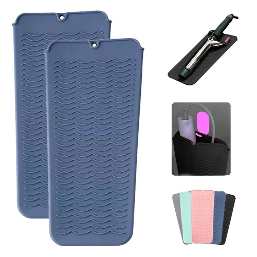 Miniatura 11 de Alfombrilla profesional resistente al calor para herramientas de peinado del cabello: rizador, plancha plana, herramientas calientes y uso de viaje