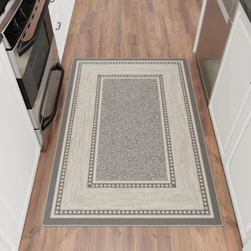 Miniatura 43 de Ottomanson Alfombra de pasillo de 1 pies 10 pulgadas x 6 pies, alfombra de cocina con parte trasera de goma antideslizante para área del fregadero
