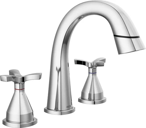 Miniatura 7 de Delta Grifo de baño extraíble Stryke, grifo extraíble de baño, grifo de baño generalizado dorado, 3 agujeros extraíbles, muelle magnético, bronce