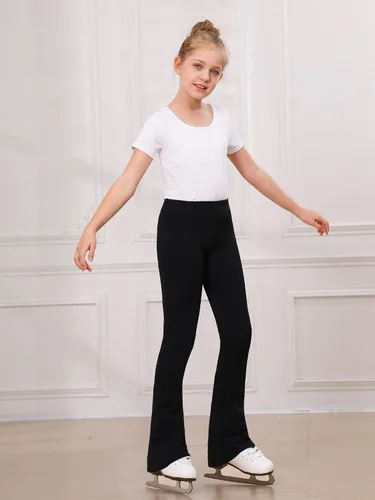 Miniatura 4 de Stelle Pantalones de patinaje artístico para niña, leggings de patinaje sobre hielo, forro polar cálido, ropa de entrenamiento
