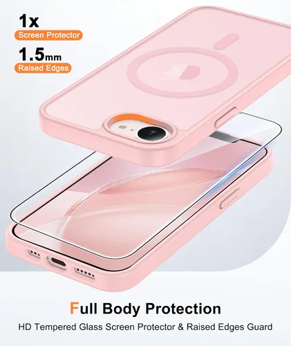 Miniatura 539 de FNTCASE Funda para iPhone 17 Pro: Fundas delgadas translúcidas de color azul claro compatibles con MagSafe, protección completa de la cámara