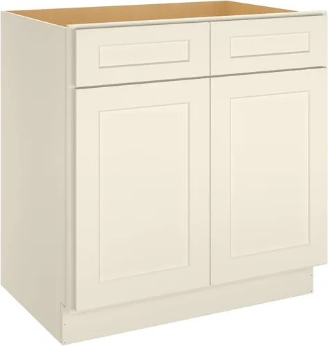 Miniatura 67 de LOVMOR Armarios de base de cocina, armario de almacenamiento aparador, gabinete de entrada con 1 cajón y estante ajustable, 24 pulgadas de ancho x
