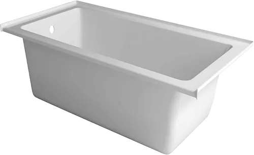 Miniatura 2 de Fine Fixtures - Tina de inmersión blanca con reborde incorporado para azulejos, material acrílico de fibra de vidrio