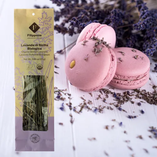 Miniatura 2 de Filippone® Manojo de lavanda seca orgánica 25 g (0.88 oz), recién cultivado en las montañas de Sicilia, lavanda culinaria, ramas de lavanda seca