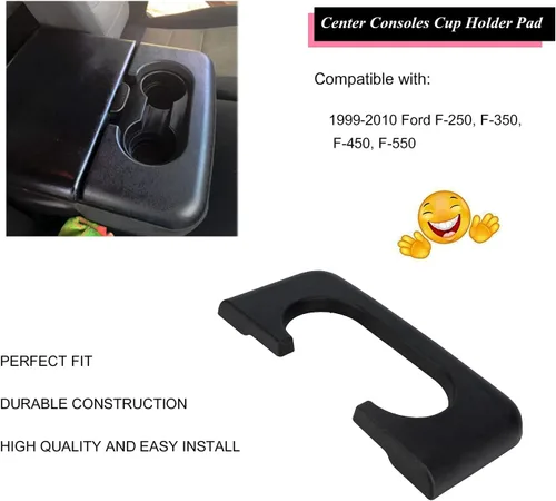 Miniatura 2 de Soporte para consola central compatible con Ford F250 F350 F450 Super Duty 1999-2010 Soporte para tazas de consola central, reposabrazos