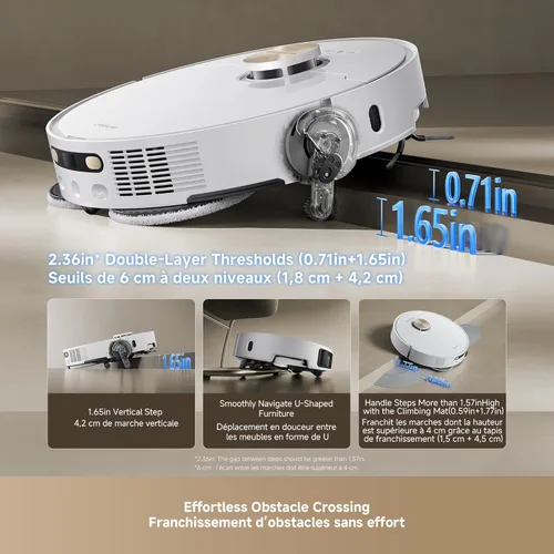 Miniatura 2 de DREAME L50 Ultra Robot Aspiradora y Trapeadora Blanca, Succión de 19,500Pa, con Autovaciado y Limpieza Automática de la Mopa, Evitción Precisa