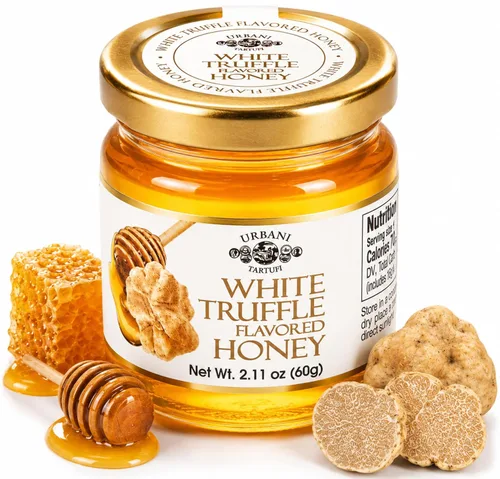 Urbani Truffles, Miel de trufa blanca con infusión | Sabor gourmet de Italia | Ideal para aves de corral, frutas y queso | Miel italiana totalmente