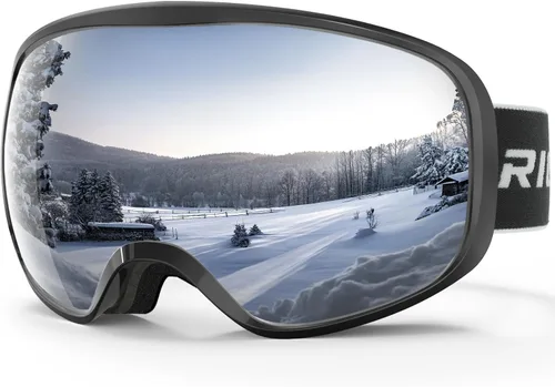 Miniatura 12 de Gafas de esquí de snowboard para hombres, mujeres, adultos, jóvenes, sobre gafas OTG/100% protección UV, antivaho/visión amplia