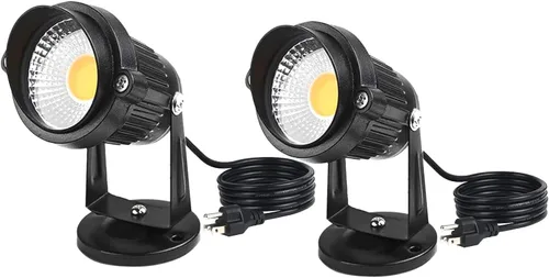 Miniatura 4 de Foco de paisaje de 5 W AC120V con soporte y base de pinchos, LED COB para decoración de césped, jardín, lámpara de iluminación al aire libre, cable