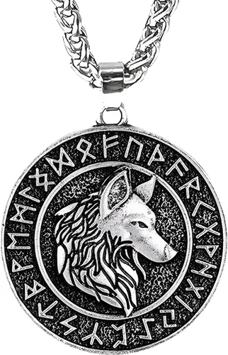 Leprato Collar vikingo nórdico, amuleto de runa vikinga nórdica, dije de amuleto vikingo, regalo de joyería para hombres y mujeres