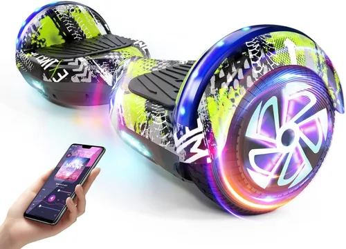 Miniatura 7 de LIEAGLE Scooter, Self Balancing Scooter with Bluetooth Speaker LED Lights Wheels,Dual 300w Motors, 7.5 mph Max Speed & 8.5 Miles Max Range, for A02