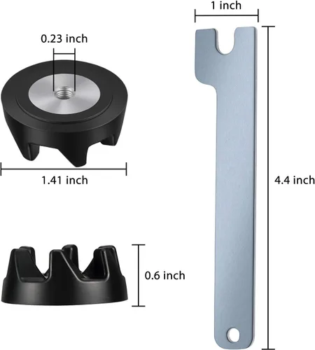 Miniatura 2 de Mudder - Paquete de 5 piezas de repuesto para licuadora 9704230 con 1 llave compatible con Wp9704230vp Wp9704230