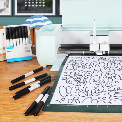 Miniatura 3 de REALIKE Bolígrafos de doble punta compatibles con Cricut Maker 3/Maker 4/Maker/Explore 3/4/Air 2/Air, juego de 7 rotuladores de doble punta fina