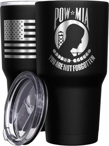 Miniatura 60 de We The People Holsters - Momma Bear - Vaso de café - Taza de viaje de café con bandera americana - Vaso grabado - Vaso termo doble - 30 onzas