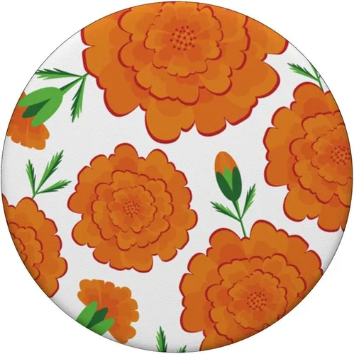 Miniatura 3 de Marigold - PopSockets intercambiables con diseño decorativo sin costuras, color naranja