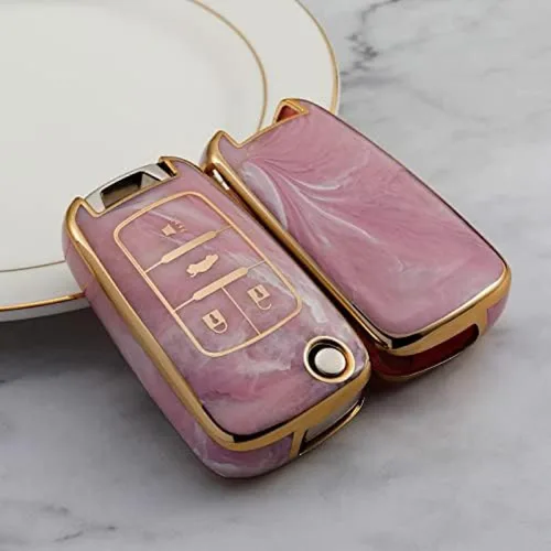 Miniatura 6 de TPU Jade Pattern Car Key Cover Case, for Buick for Aveo Trax for Opel Astra Corsa H J G Meriva Zafira Antara Gray 4 Button