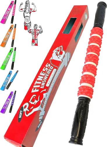 The Stick Massage Roller Original | Palo de masaje muscular para piernas Rojo - Es Rubber