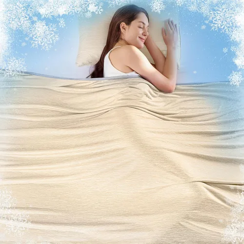 Miniatura 16 de KMUSET Manta refrescante (50 x 60 pulgadas), manta refrescante de verano de doble cara para personas que duermen con calor y sudores nocturnos