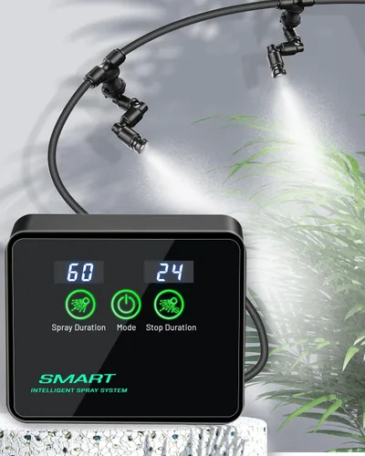 Miniatura 8 de Sistema de nebulización automática Reptile Mister, humidificadores de reptiles con controlador de sincronización inteligente, humidificador
