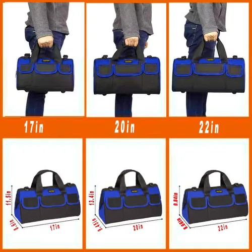 Miniatura 5 de FASTECH Portaherramientas resistente con boca ancha, bolsillos interiores (17 pulgadas)