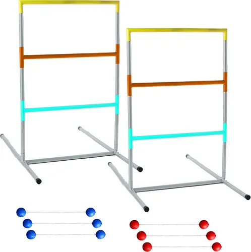 Franklin Sports Juego de pelota de escalera, incluye 2 objetivos de bola de escalera con bases pesadas y 6 bolas, juego de lanzamiento de golf de