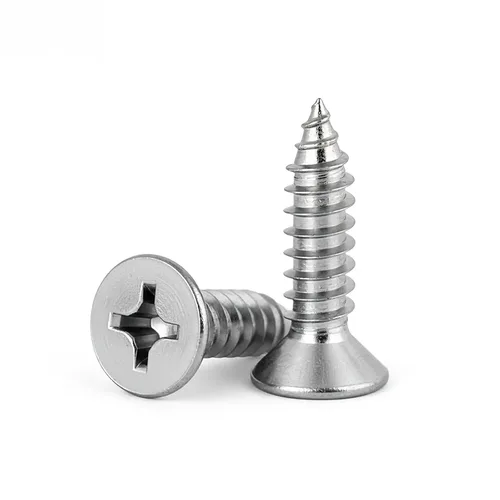 Miniatura 10 de Kit de tornillo y anclaje de madera #4 (420 piezas) – Tornillos autorroscantes Phillips de cabeza plana de acero inoxidable 304 para muebles