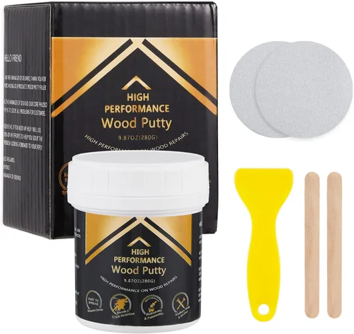 Miniatura 11 de Deuvuo Relleno de madera, relleno de masilla de madera blanco, nuestro relleno de grano de madera ofrece una solución rápida y duradera para 9.87oz