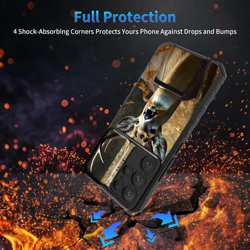 Miniatura 88 de Funda para Samsung Galaxy S22 Ultra 5G, Galaxy S22 Ultra con cubierta de cámara deslizante, funda resistente de doble capa con función atril Black