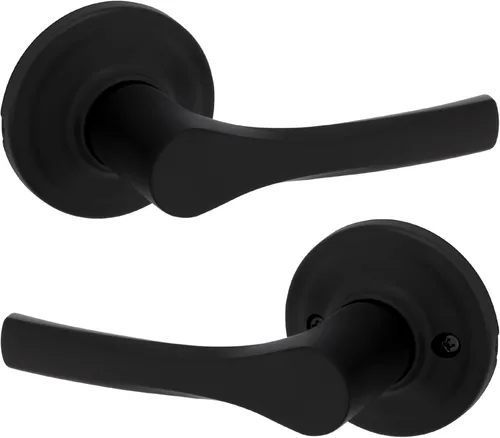 Miniatura 12 de Kwikset Henley - Manija de puerta de paso interior, manija para puertas de armario y pasillo, manija reversible sin bloqueo, níquel satinado