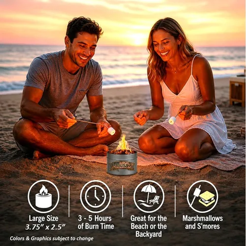 Miniatura 4 de Campfire in a Can - Made in USA - Portable Mini Fire Pit for Marshmallows & S’Mores - Hiking, Backpacking, Hunting, Fishing & Camping - Tactical