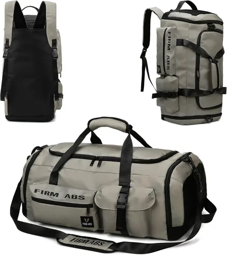Bolsa de gimnasio para hombres y mujeres, 65L de gran capacidad, bolsa de viaje 3 en 1, mochila convertible con compartimento para zapatos y