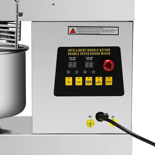 Miniatura 3 de Mezclador de masa comercial de 10L, mezclador de pie de 750 W con cuenco de acero inoxidable, máquina de amasado de masa giratoria doble, licuadora