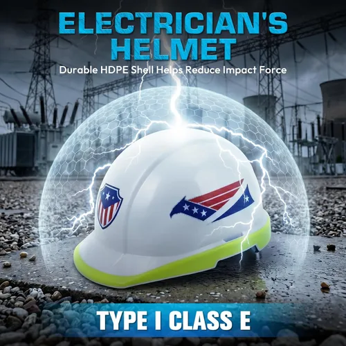 Miniatura 2 de LOHASPRO Cascos Duros Electricista Construcción Trabajo Casco de Seguridad Estilo Gorra ANSI Z89.1 Aprobado OSHA Casco Duro Hombres Trabajador