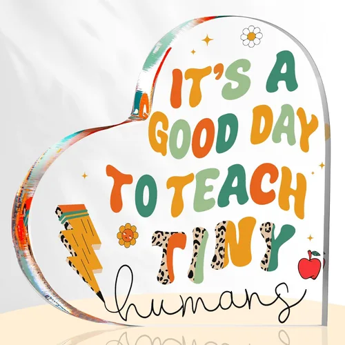 Miniatura 20 de Yookeer Regalos de agradecimiento para profesores, pisapapeles acrílico de manzana de 3 pulgadas, el mejor regalo para profesores, regalo