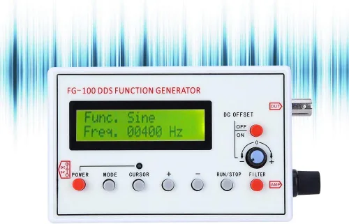 Miniatura 5 de Generador de funciones -FG-100 DDS Generador de funciones Seno Frecuencia 1HZ‑500KHz Contador Fuente de Señal Generador Medidor