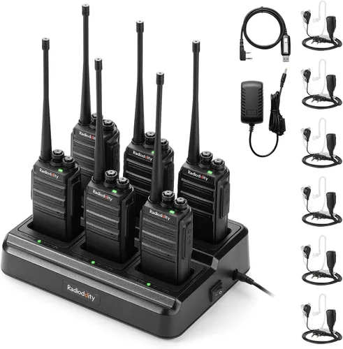 Miniatura 5 de Radioddity GA-2S Walkie Talkies de largo alcance para adultos, radio bidireccional UHF recargable con carga micro USB + auricular acústico de aire