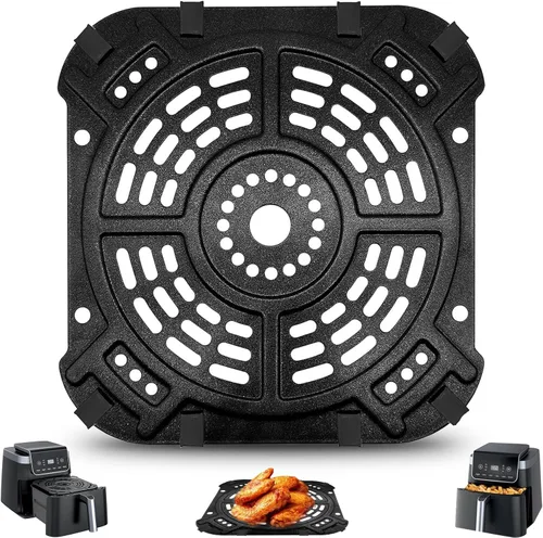 Miniatura 9 de Accesorios para freidora de aire Ninja AF080 Mini freidora de aire, 5.6 x 5.6 pulgadas, cuadrada, de grado alimenticio, antiadherente, freidora