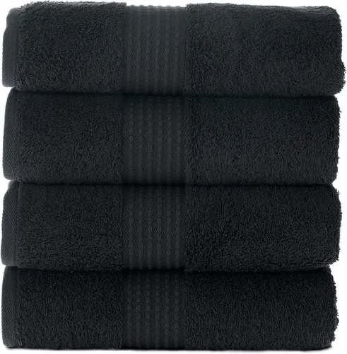Miniatura 49 de MAURA Basics - Toallas de baño de 100 % algodón turco con bucles de gancho. Juego de toallas de felpa absorbentes de lujo extra grandes para baño