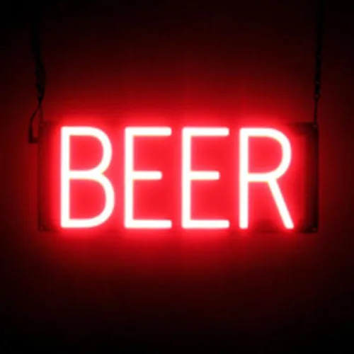 Miniatura 16 de SpellBrite Letrero de cerveza y vino Letrero de cerveza y vino neón, luz LED verde 22.0 x 15.0 pulgadas