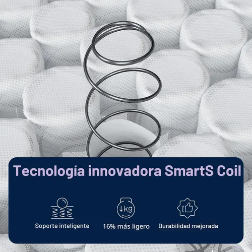 Miniatura 3 de Avenco Colchón de tamaño completo de 12 pulgadas, colchón híbrido con resortes embolsados Smarts Coil™ para soporte dirigido y espuma viscoelástica