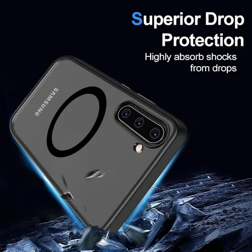 Miniatura 5 de Funda magnética para Samsung Galaxy Note 10 (6.3 pulgadas) [compatible con Magsafe] parachoques de TPU suave + parte trasera transparente