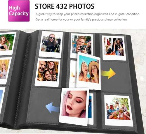 Miniatura 8 de Álbum de Fotos con 432 Bolsillos para Cámara Fujifilm Instax Mini, Cámara Mini Polaroid, para Cámaras Fujifilm Instax 12 11 9 40 99 90 8 7 Evo 432