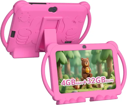 Miniatura 9 de HOTTABLET Tableta para niños de 7 pulgadas, Android 12, 4 GB de RAM, 32 GB de ROM, expansión de 512 GB, con control parental, WiFi, Bluetooth